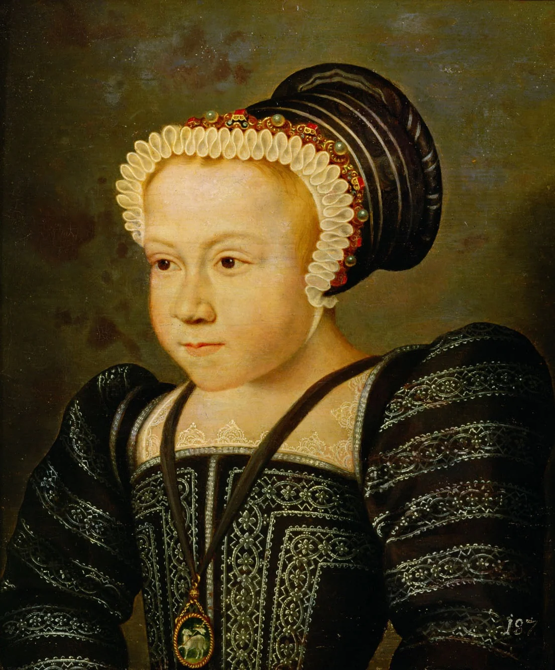 Margarete von Navarra (?), detail