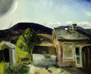 The Village Houses, by George Bellows, oil, 1920