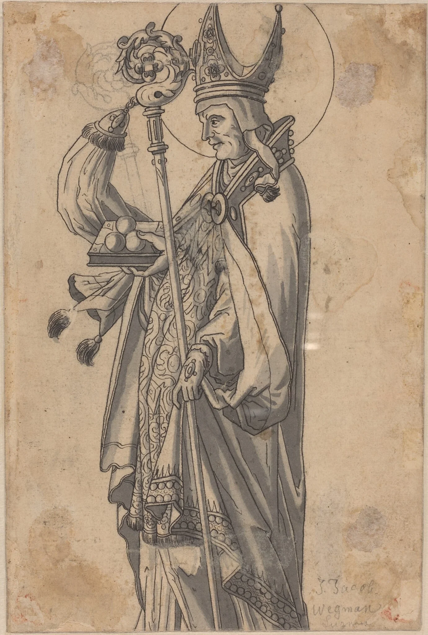 Saint Nicholas (verso), detail