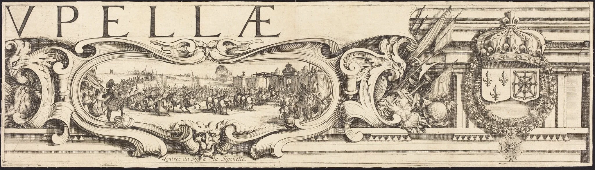 The Siege of La Rochelle [plate 3 of 16; set comprises 1952.8.97-112], detail