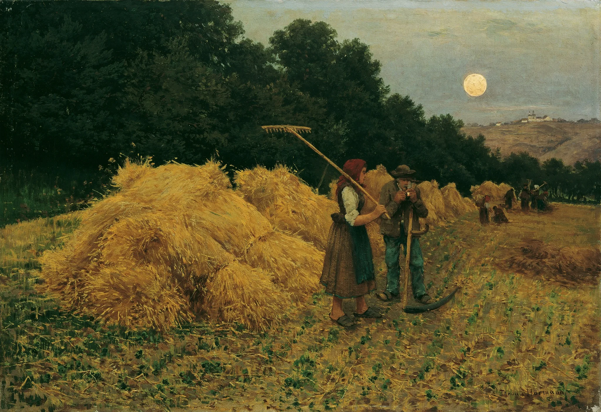Moonrise After the Harvest I, detail