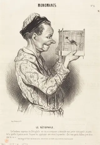 Le Bétophile, by Honoré Daumier, ink, 1840