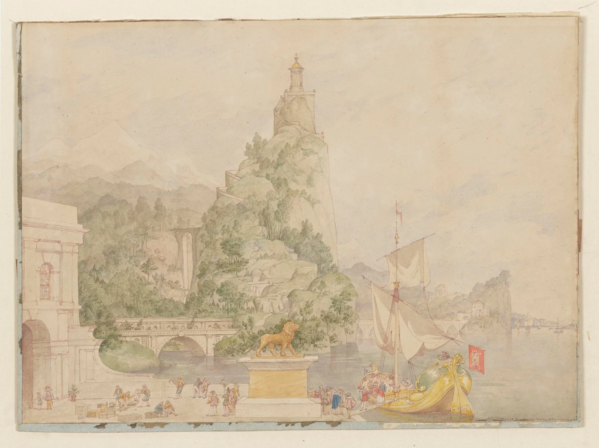 Design for the Broadmoor Stage Drop-Curtain, detail