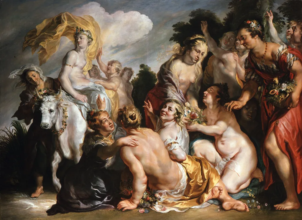 Abduction of Europa, by Jacob Jordaens, oil, 1615