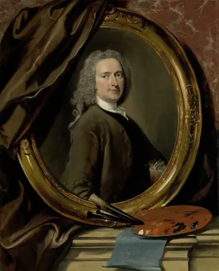 Self-portrait, by Cornelis Troost, oil, 1739