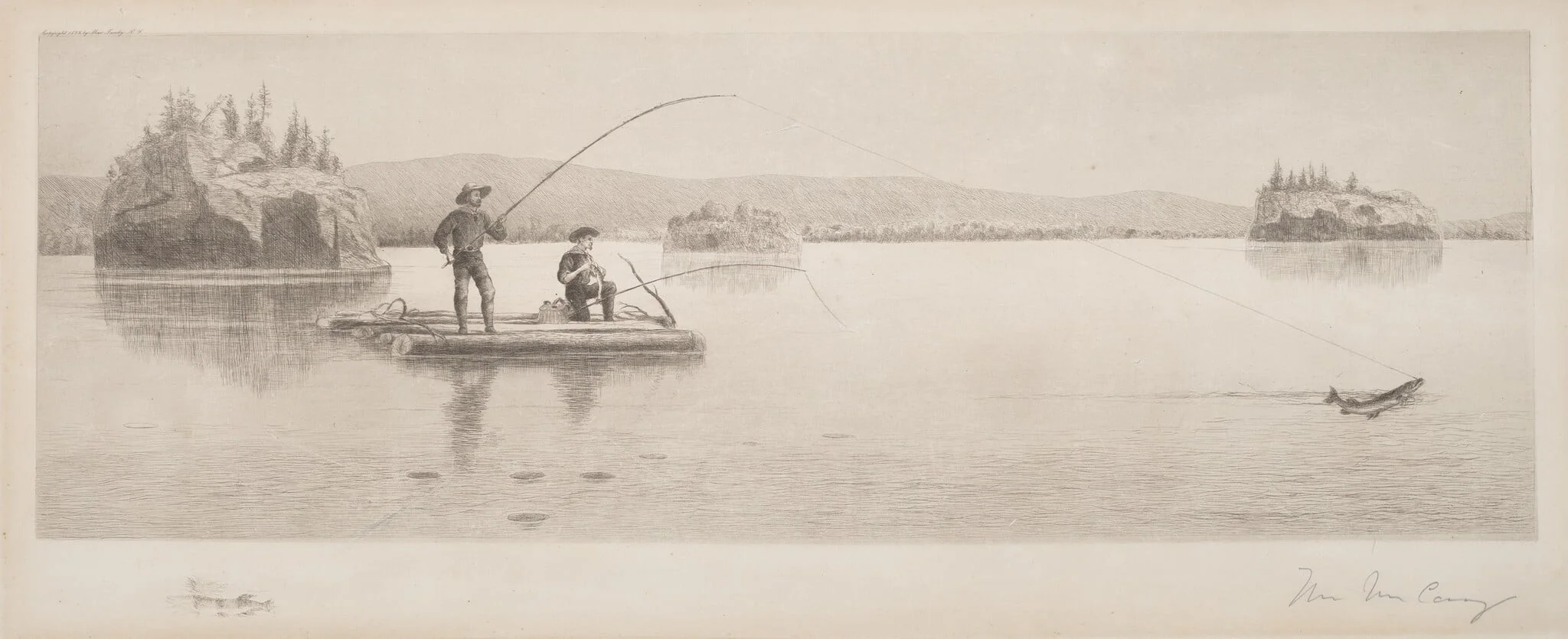 Untitled (Log Raft Fishing), detail