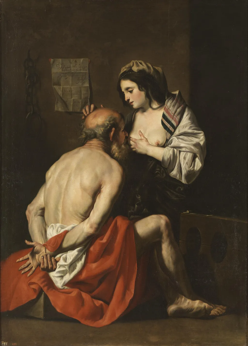 Roman Charity, by Gaspar de Crayer, oil, 1620
