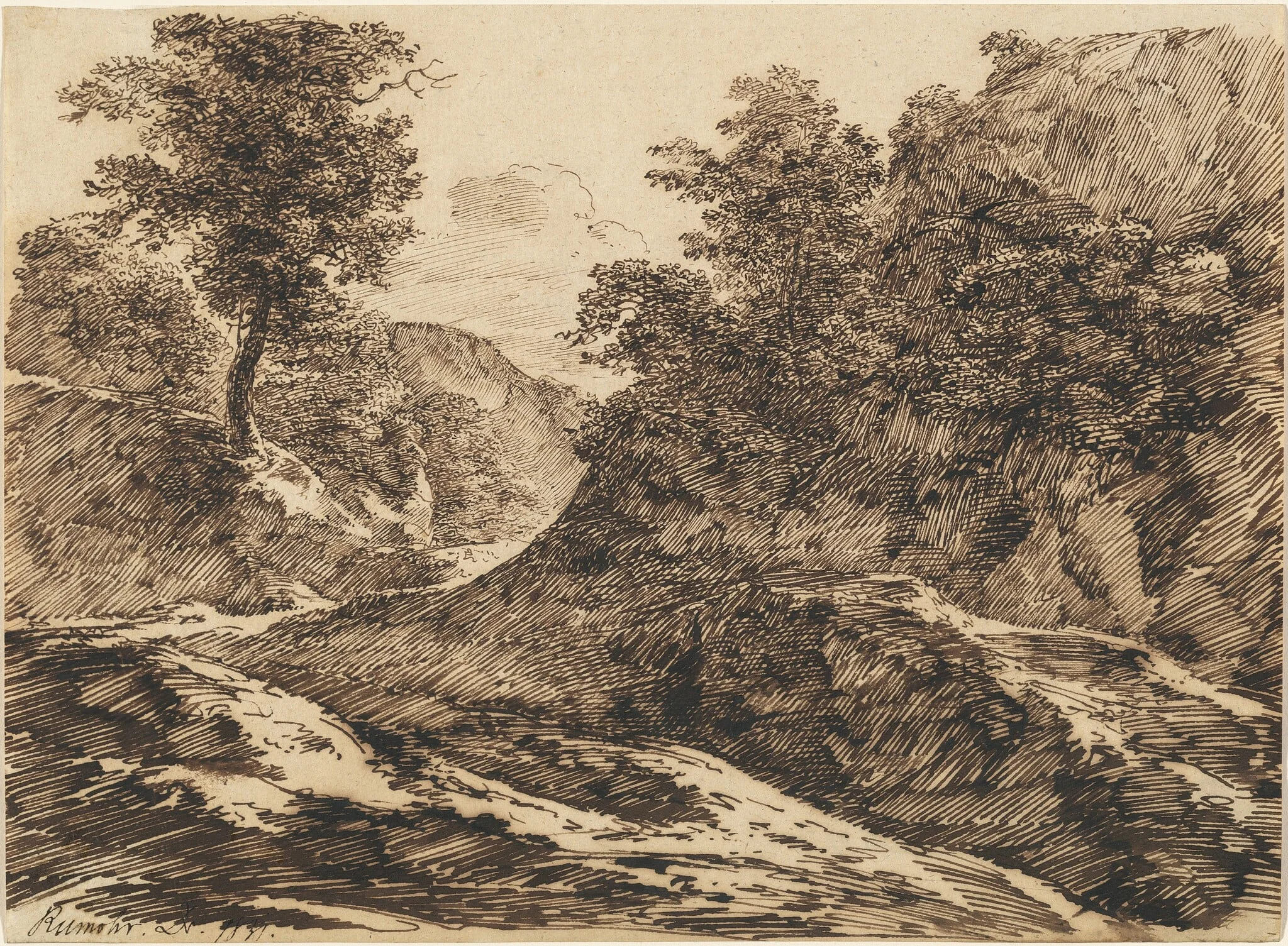 A Path through a Hilly Landscape, detail