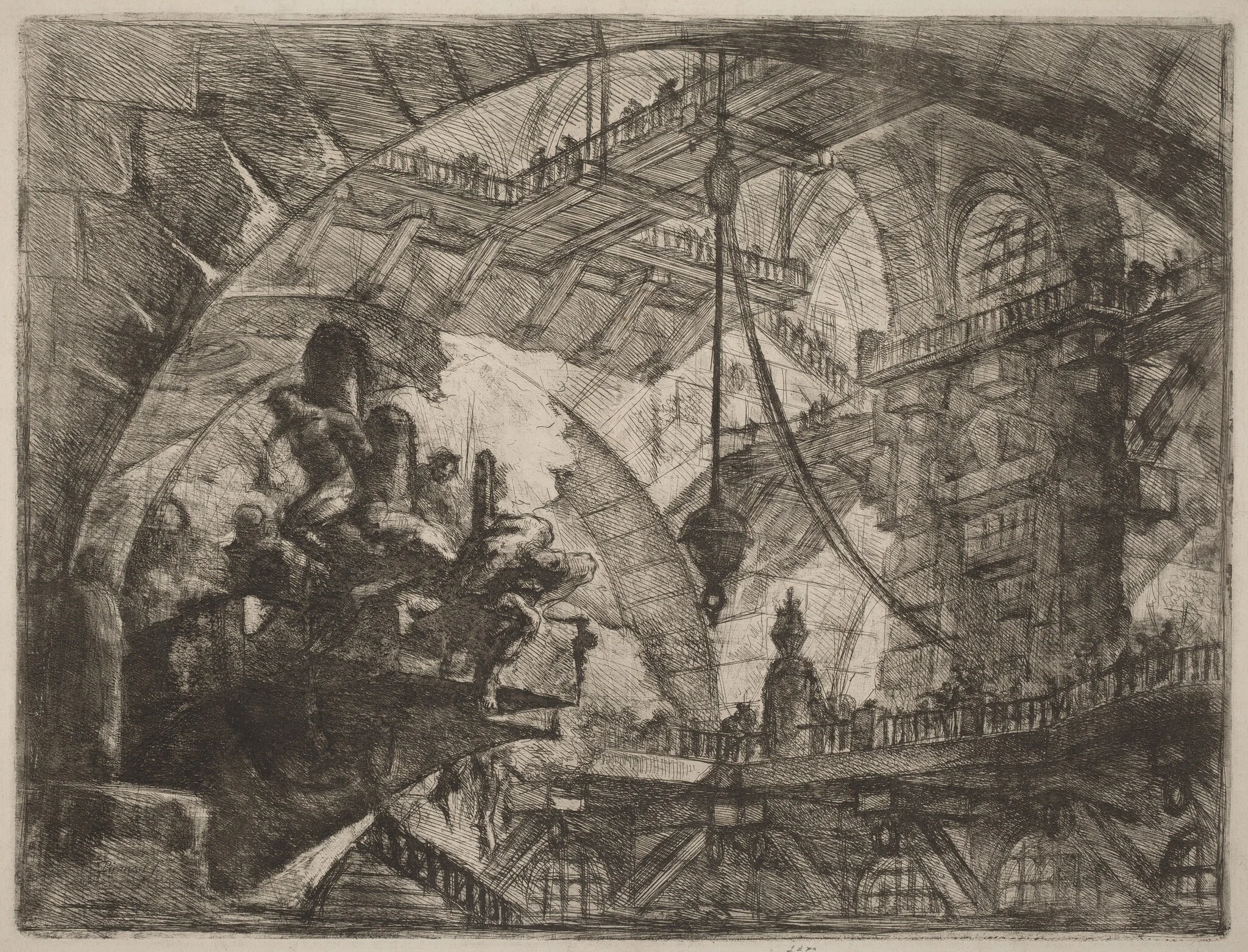 Prisoners on a Projecting Platform, detail