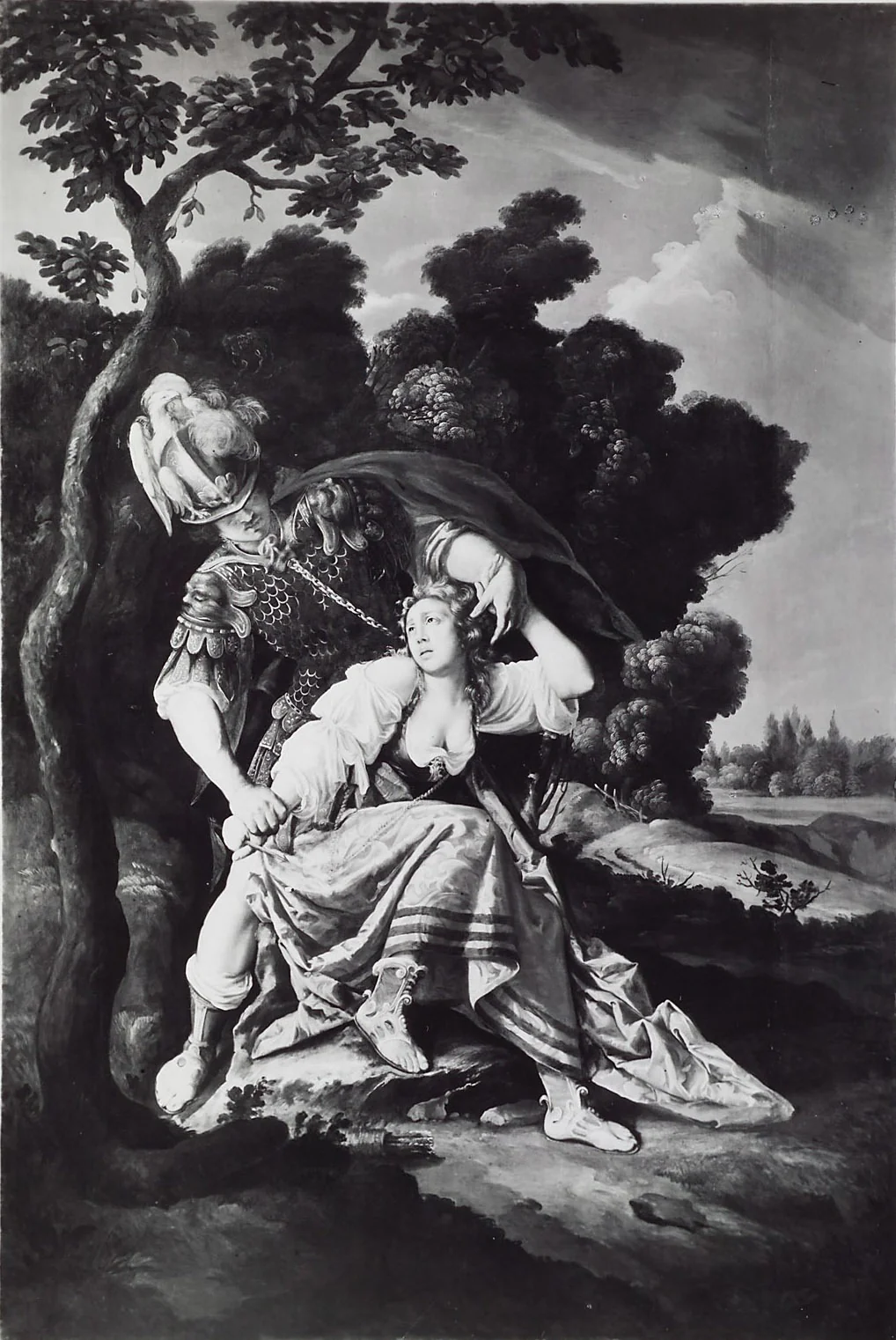 Rinaldo entwaffnet Armida, detail