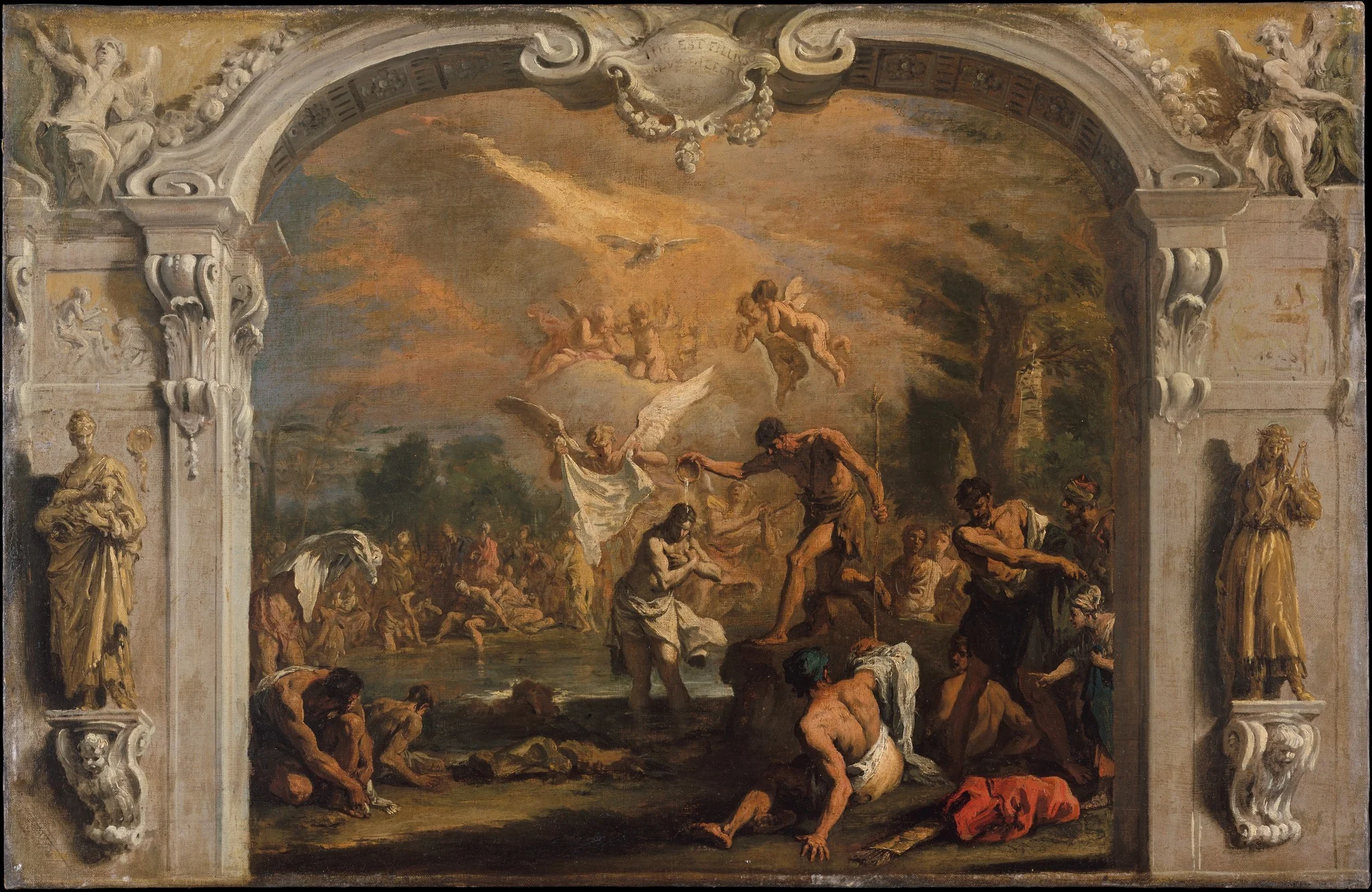 The Baptism of Christ, detail