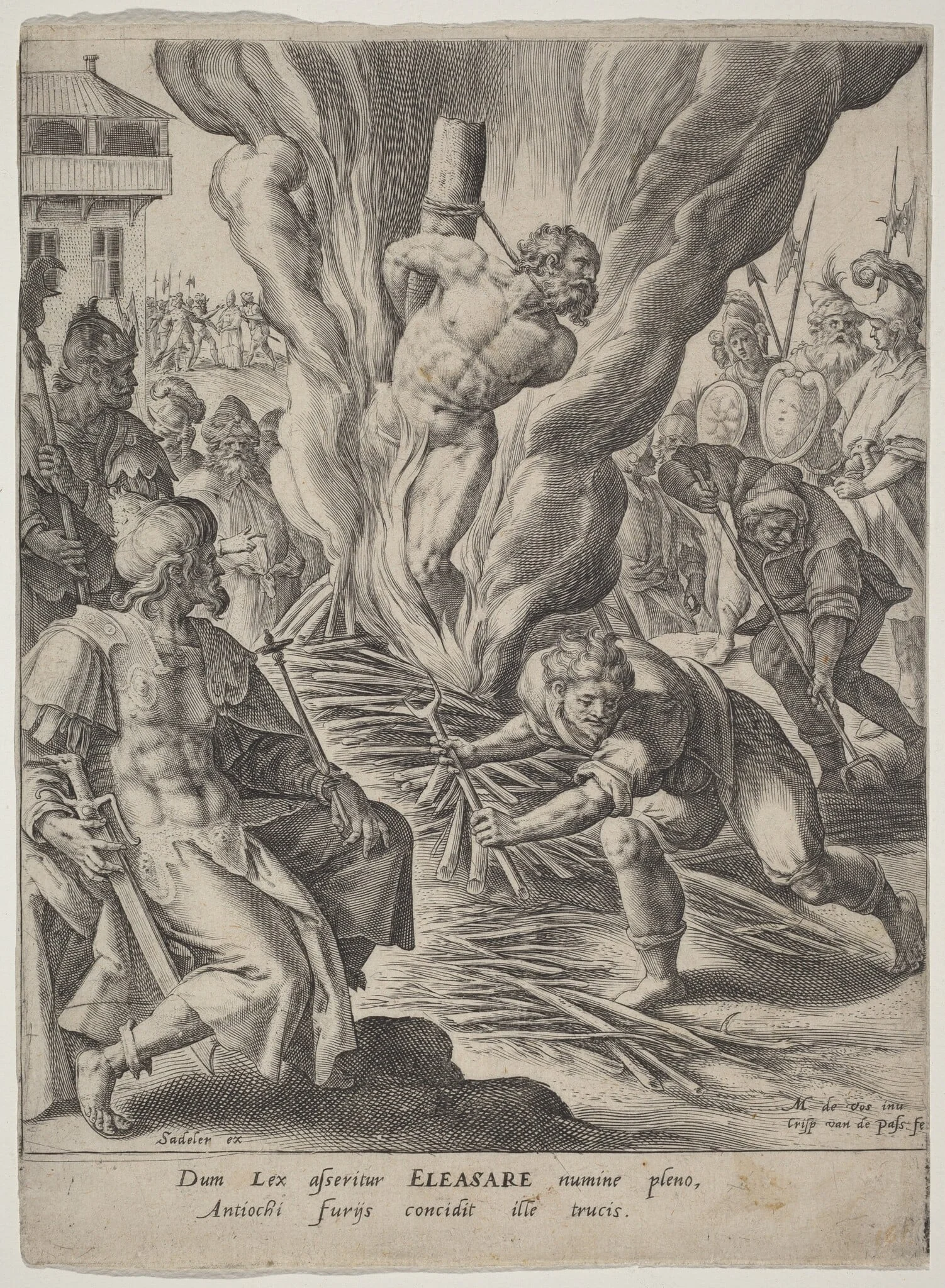Eleazar Burned by Antiochus, detail