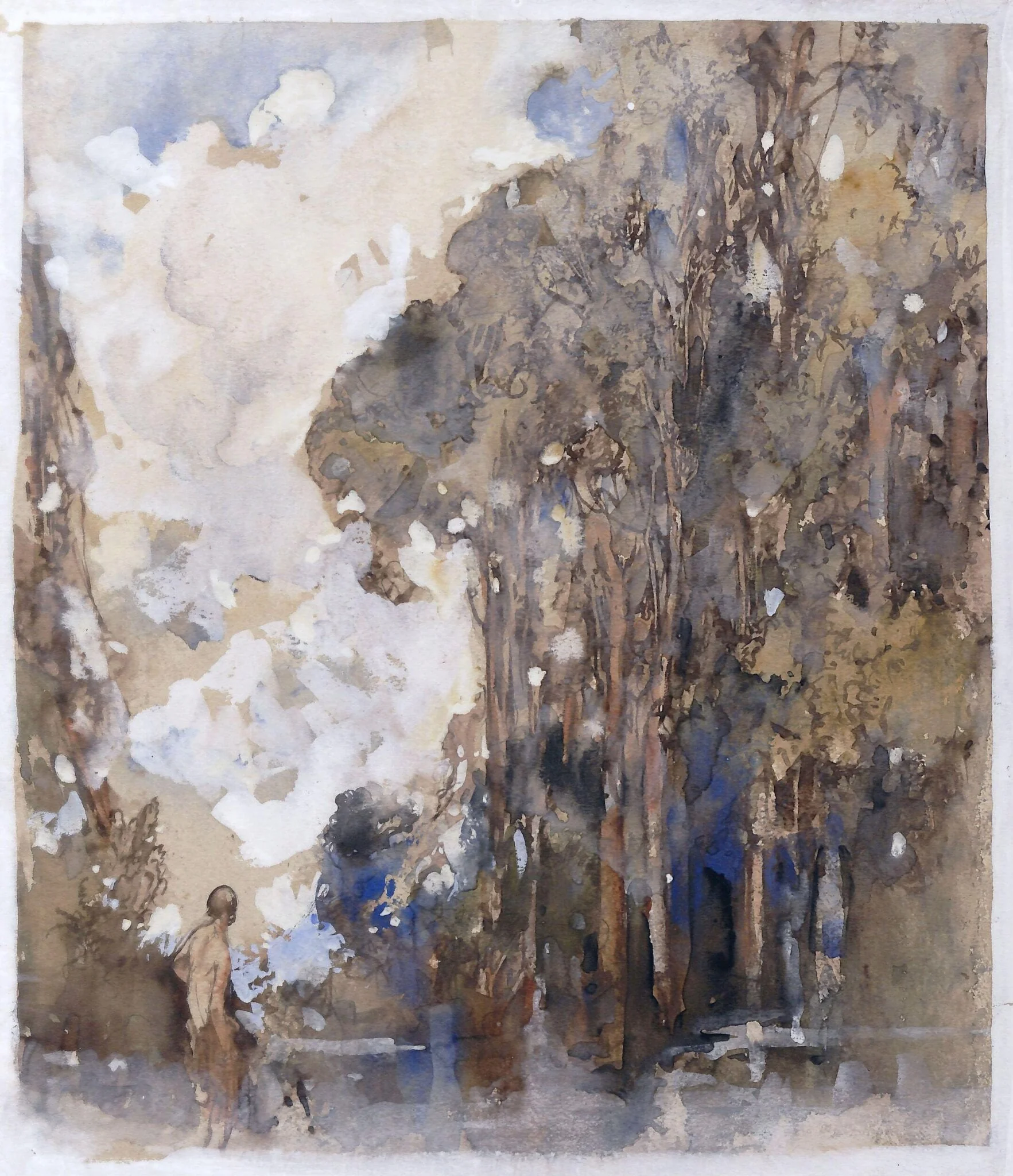 Figure in a Pool in a Wood, detail