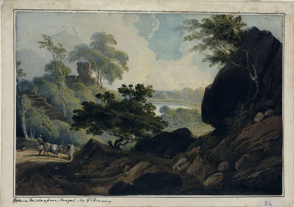Near Midnapore, Bengal, by George Chinnery, watercolor, 1802