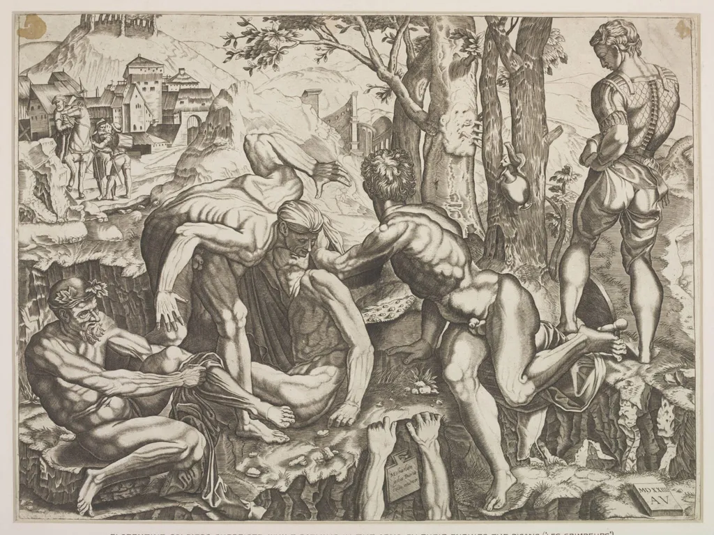 Untitled, by Agostino dei Musi, 1524