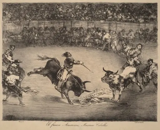 El famoso Americano, Mariano Ceballos (The Famous American, Mariano Ceballos), by Francisco Goya, ink, 1825