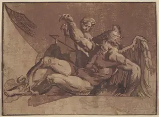 Saturn, by Giuseppe Nicolo Vicentino, ink, 1528
