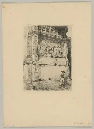 Rome, Arch of Titus, by Luca Beltrami, ink, 1878