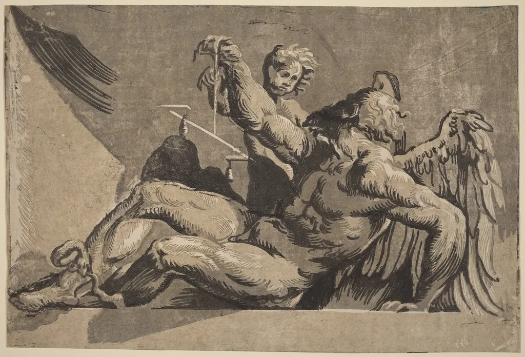 Saturn, by Giuseppe Nicolo Vicentino, ink, 1528