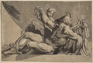 Saturn, by Giuseppe Nicolo Vicentino, ink, 1528