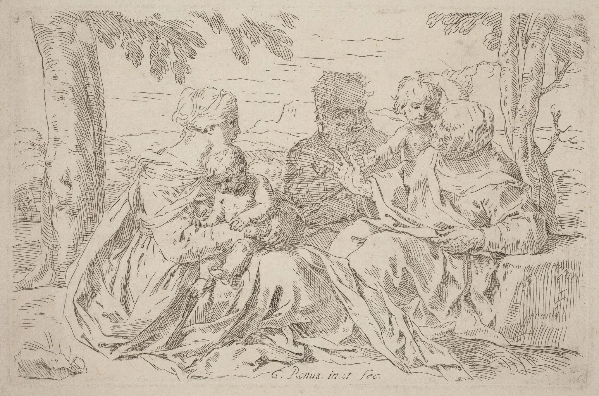 The Holy Family, detail