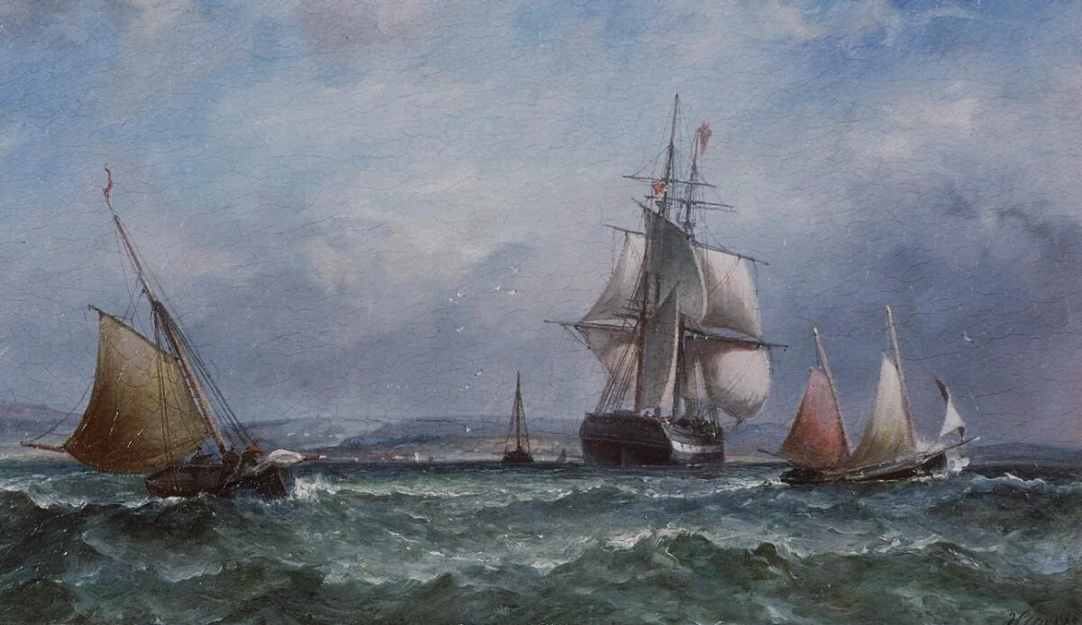 'Man of War' - Sailing Ships, detail