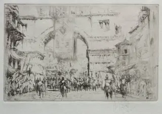 Hadrian Entering Salonica, by William Walcot, 1918