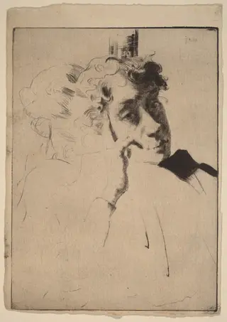 Reflections, by Julian Alden Weir, ink, 1889