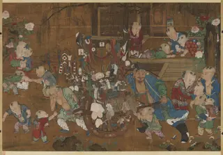 宋蘇漢臣貨郎圖　軸, by Su Hanchen, unspecified, 1141