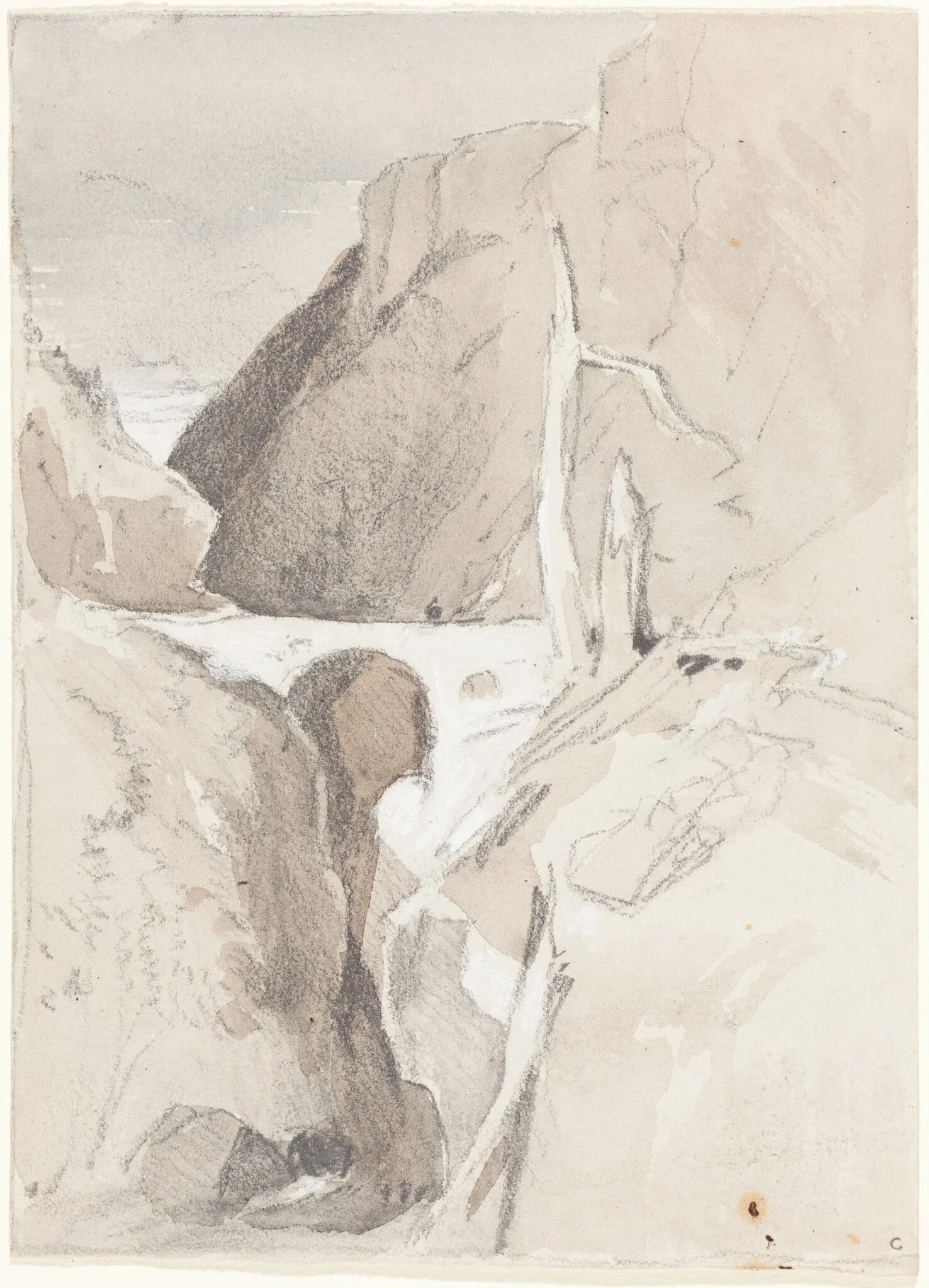 Gorge with Tree Stumps, detail