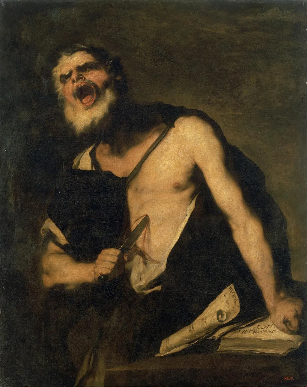 Death of Cato of Utica, by Luca Giordano, oil, 1679