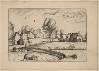 Country Houses, by Johannes van Doetechum the Elder, ink