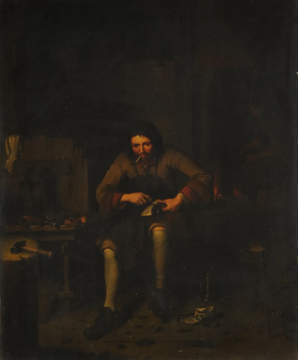 Zapatero, by Pieter Gerritsz van Roestraten, oil, 1675