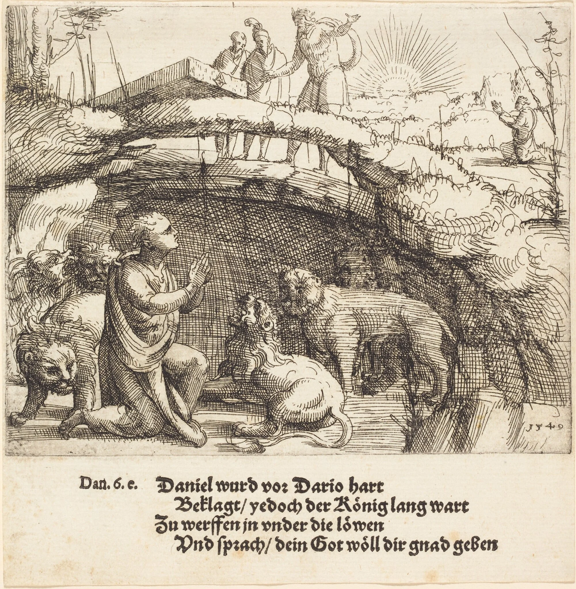 Daniel in the Lions' Den, detail
