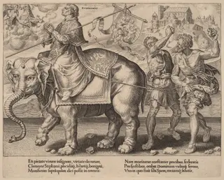 The Triumph of Saint Stephen, by Dirck Volckertz Coornhert, ink, 1559
