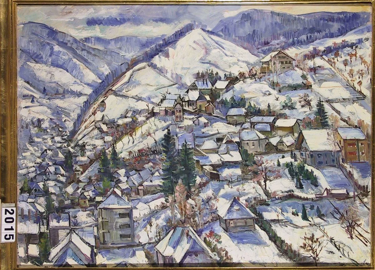 Schi iarna - peisaj, detail