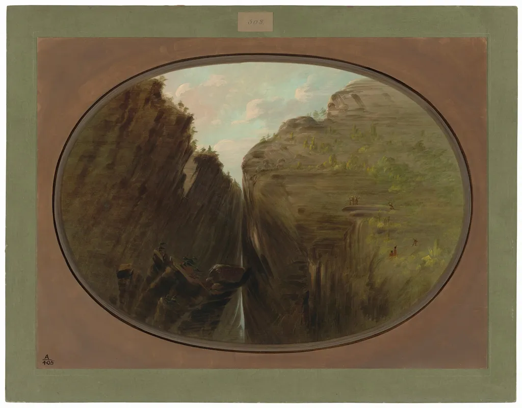 The Beetle Crevice, by George Catlin, oil, 1862