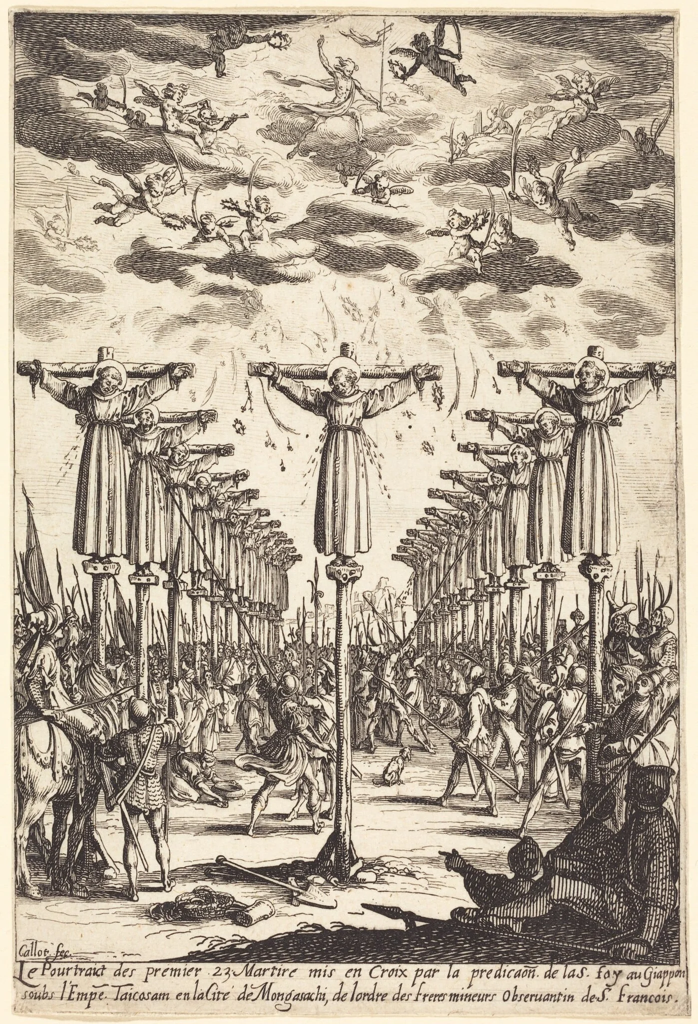 The Martyrs of Japan, detail