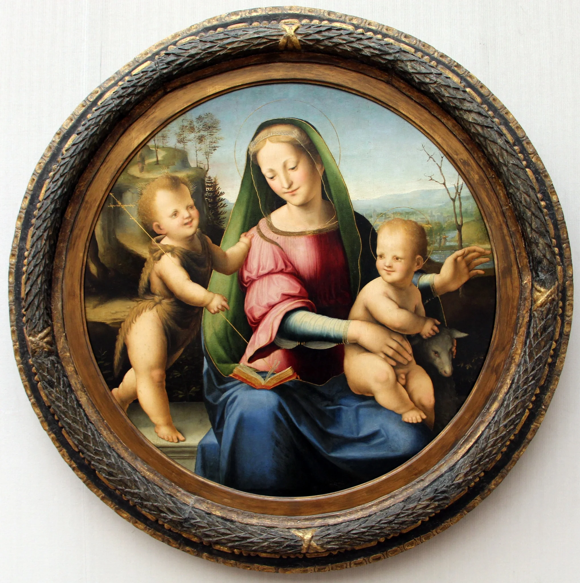 Maria mit dem Kind und dem Johannesknaben, detail