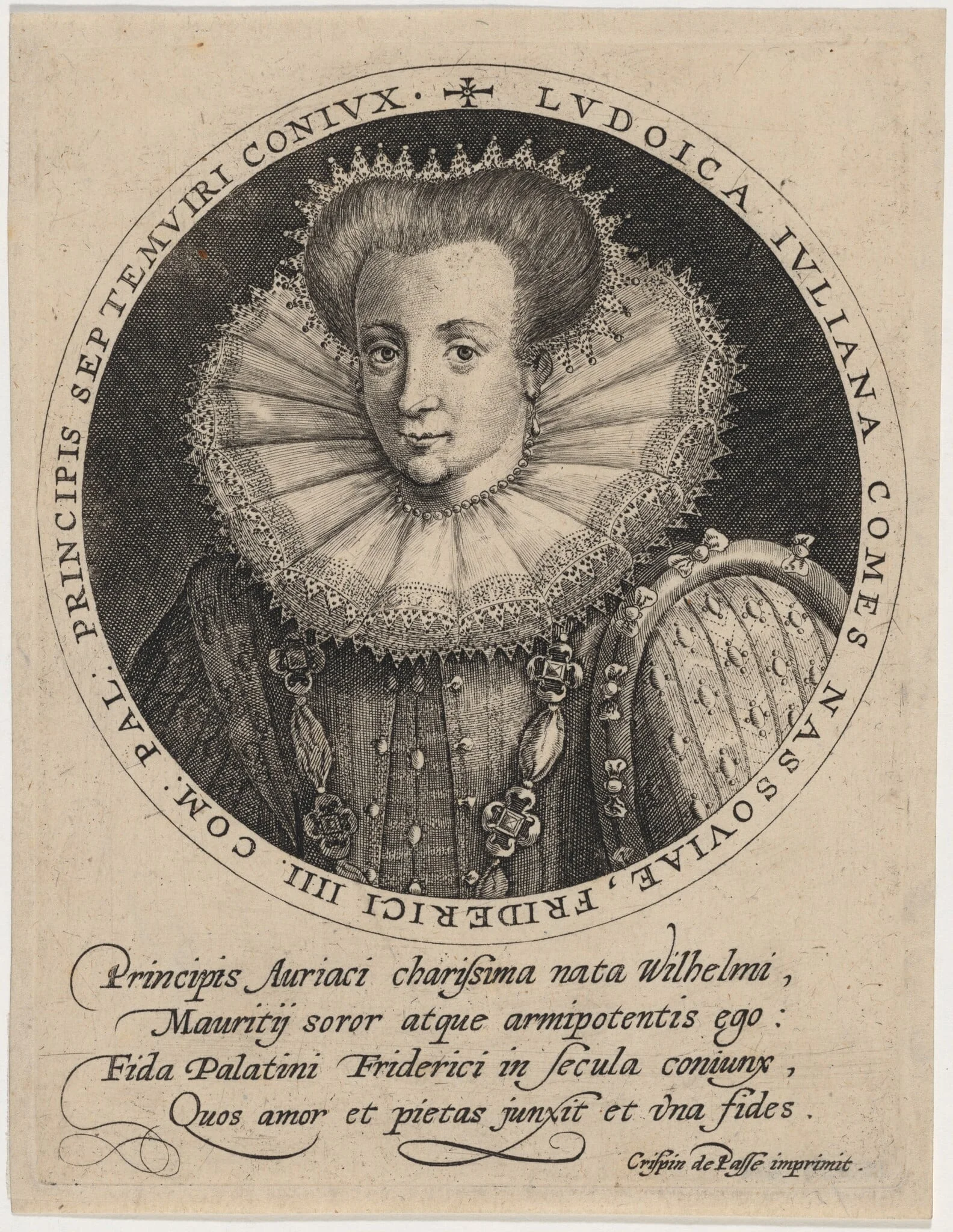 Louise Juliana of Nassau, Electress Palatine, detail