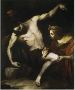 Saint Sebastian Tended by Saint Irene, detail