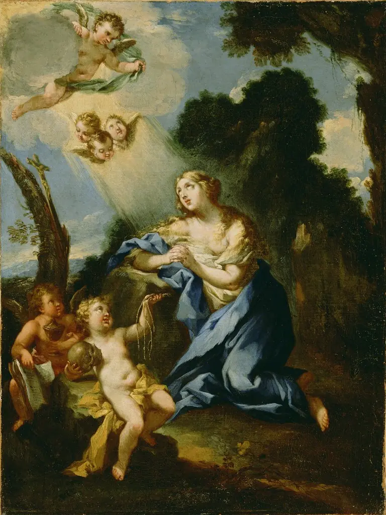 Penitent Magdalene, by Michele Rocca, oil, 1700