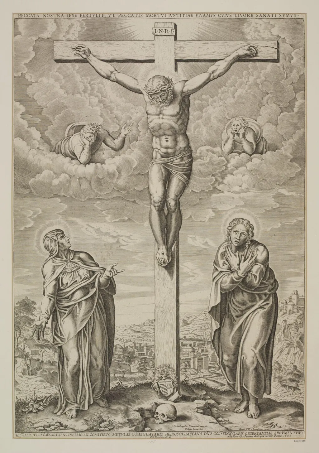 The Crucifixion and the Two Maries, by Philippe Thomassin, 1650