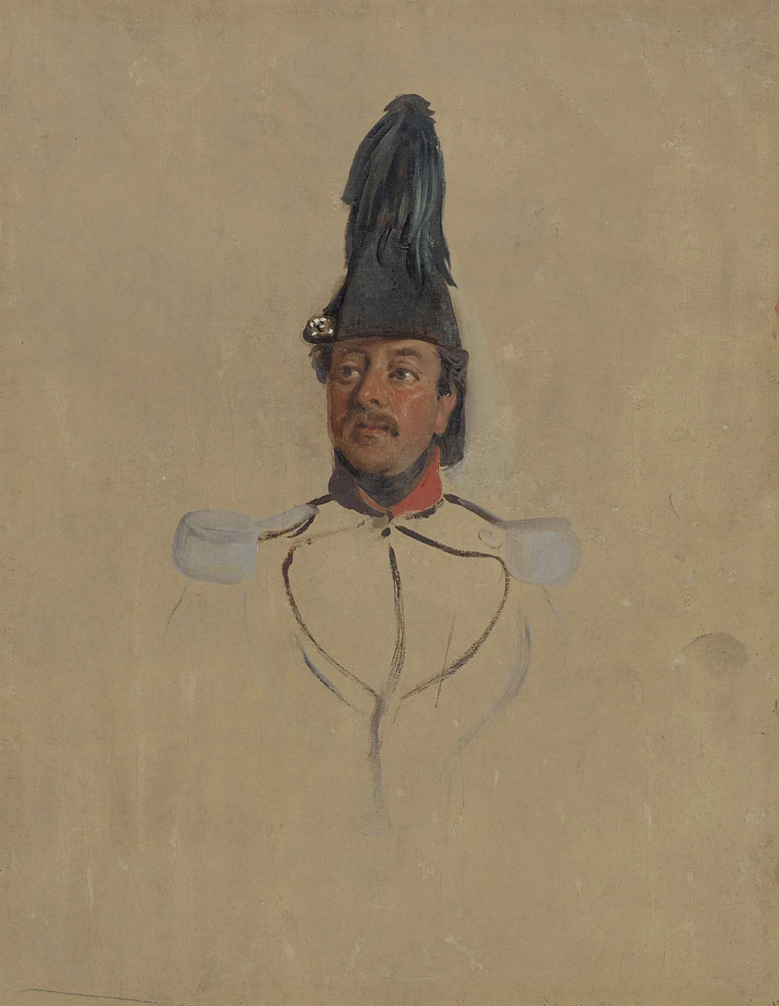 Portretstudie van kapitein T.S. Nabal, detail