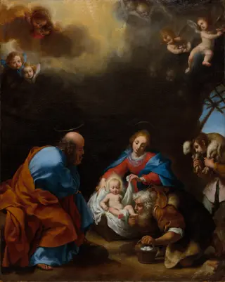 Adoration of the Shepherds, by Carlo Dolci, oil, 1670