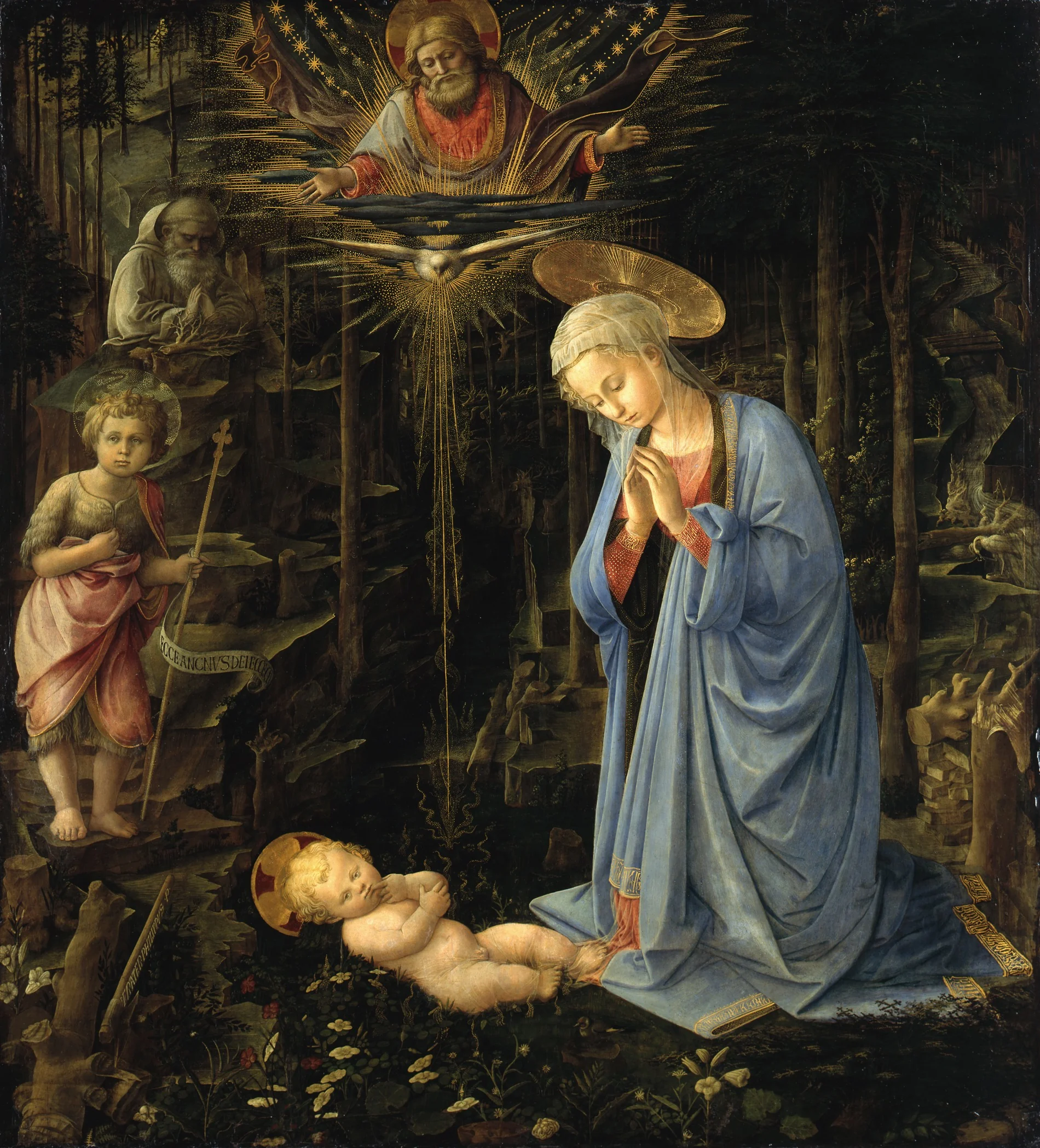 Adoration in the Forest, detail