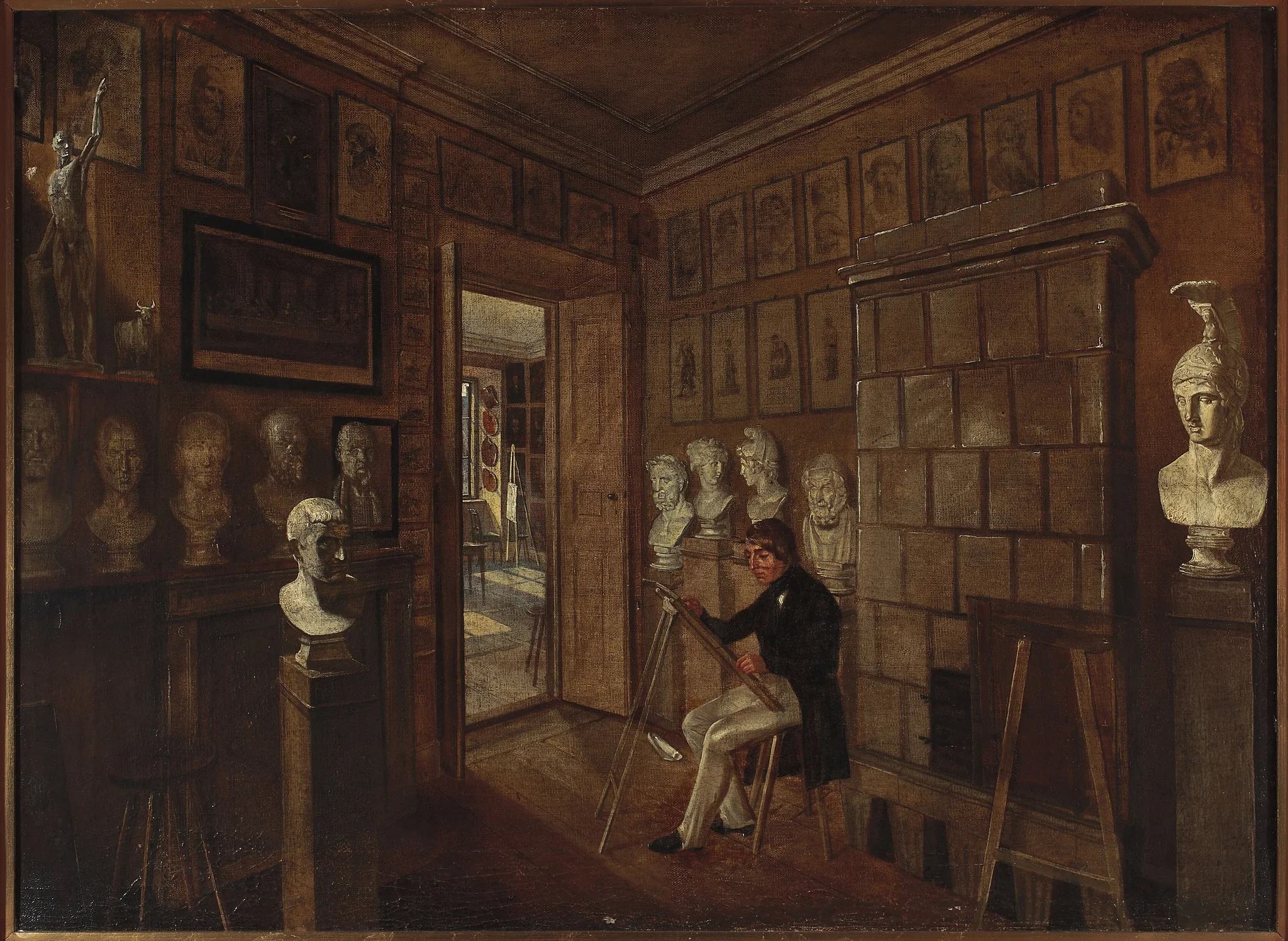 Painter in the studio, detail