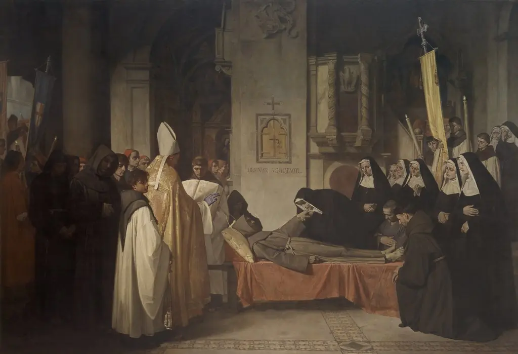 Traslación de San Francisco de Asís, by Benet Mercadé, oil, 1866