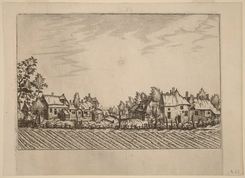 Farms, by Lucas van Doetechum, ink, 1560