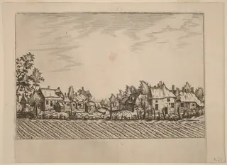 Farms, by Lucas van Doetechum, ink, 1560
